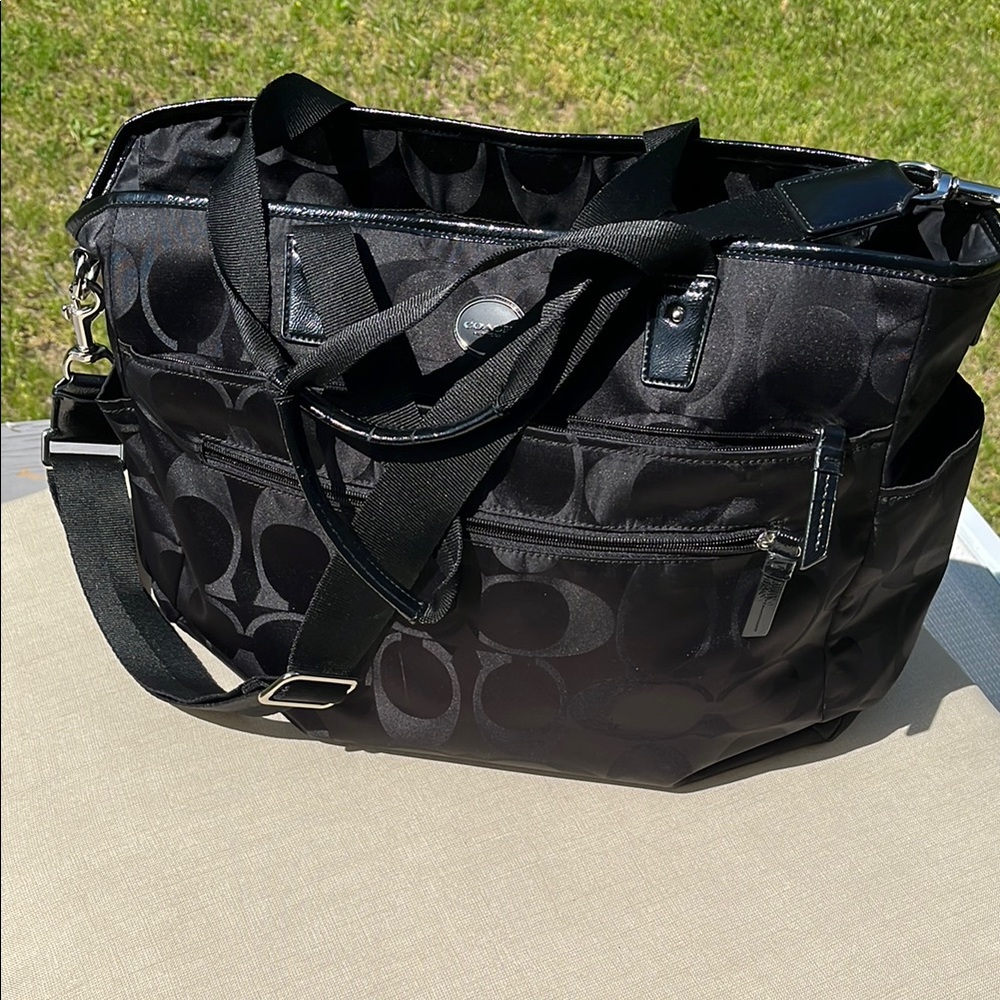 Coach Black Signature Tote